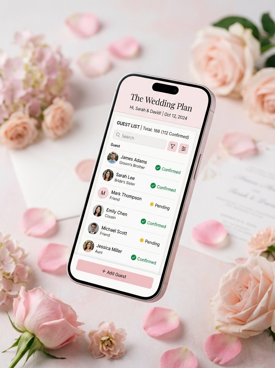 App de planejamento de casamento no celular